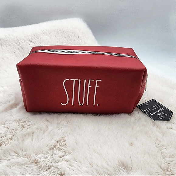 Rae Dunn Handbags - Rae Dunn red "stuff" bag